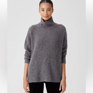 Eileen Fisher Recycled Cashmere Tweed Top in Our Responsible Wool